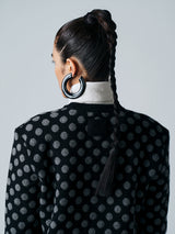 【サ専用 Pre-Order】POWER SHOULDER DOT PULLOVER（CZ326-LPO59）/ BLACK