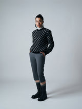 【サ専用 Pre-Order】POWER SHOULDER DOT PULLOVER（CZ326-LPO59）/ BLACK