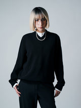 【サ専用 Pre-Order】V-NECK KNIT PULLOVER（CZ326-LPO60）/ BLACK