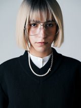 【サ専用 Pre-Order】V-NECK KNIT PULLOVER（CZ326-LPO60）/ BLACK