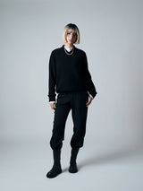 【サ専用 Pre-Order】V-NECK KNIT PULLOVER（CZ326-LPO60）/ BLACK