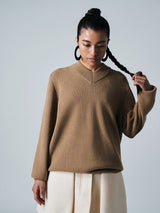 【サ専用 Pre-Order】V-NECK KNIT PULLOVER（CZ326-LPO60）/ CAMEL