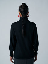 【サ専用 Pre-Order】HIGH GAUGE COWL NECK PULLOVER（CZ326-LPO61）/ BLACK