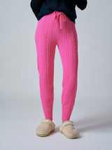 【サ専用 Pre-Order】HEART CABLE KNIT PANTS（CZ326-LPT03）/ PINK