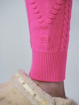 【サ専用 Pre-Order】HEART CABLE KNIT PANTS（CZ326-LPT03）/ PINK