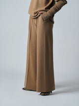 【サ専用 Pre-Order】WIDE STRAIGHT KNIT PANTS（CZ326-LPT13）/ CAMEL