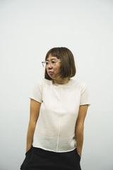 CASHMERE KNIT T-SHIRT (CZ324-LPO03) / IVORY