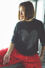 CASHMERE INTERSIA HEART KNIT (CZ324-LPO37) / GRAY