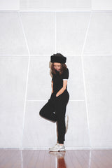 CASHMERE RIB KNIT PANTS (CZ325-LPT07) / D.NAVY