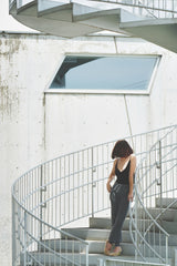 CASHMERE RIB KNIT PANTS (CZ325-LPT07) / BLACK