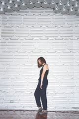 CASHMERE RIB KNIT PANTS (CZ325-LPT07) / BLACK