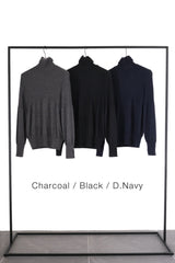 Finest Cashmere Turtleneck Pullover (CZ325-LPO07) / Black