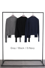 Cashmere Button-less Cardigan (CZ325-LCD01) / Gray