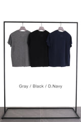 Cashmere  Knit T-shirt (CZ325-LPO03) / Gray