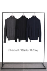 Finest Cashmere Turtleneck Pullover (CZ325-LPO07) / Black
