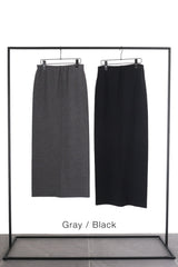 Finest Cashmere  Knit Pencil Skirt (CZ325-LSK04) / Gray