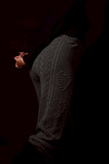 HEART CABLE PANTS (CZ325-LPT03) / GRAY