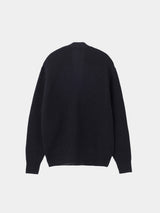 WASHI Middle-gauge AZE Cardigan (PU126-MCD02) / Black