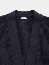 WASHI Middle-gauge AZE Cardigan (PU126-MCD02) / Black