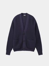 WASHI Middle-gauge AZE Cardigan (PU126-MCD02) / Blue Purple