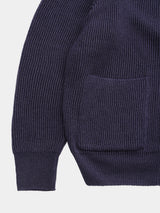 WASHI Middle-gauge AZE Cardigan (PU126-MCD02) / Blue Purple