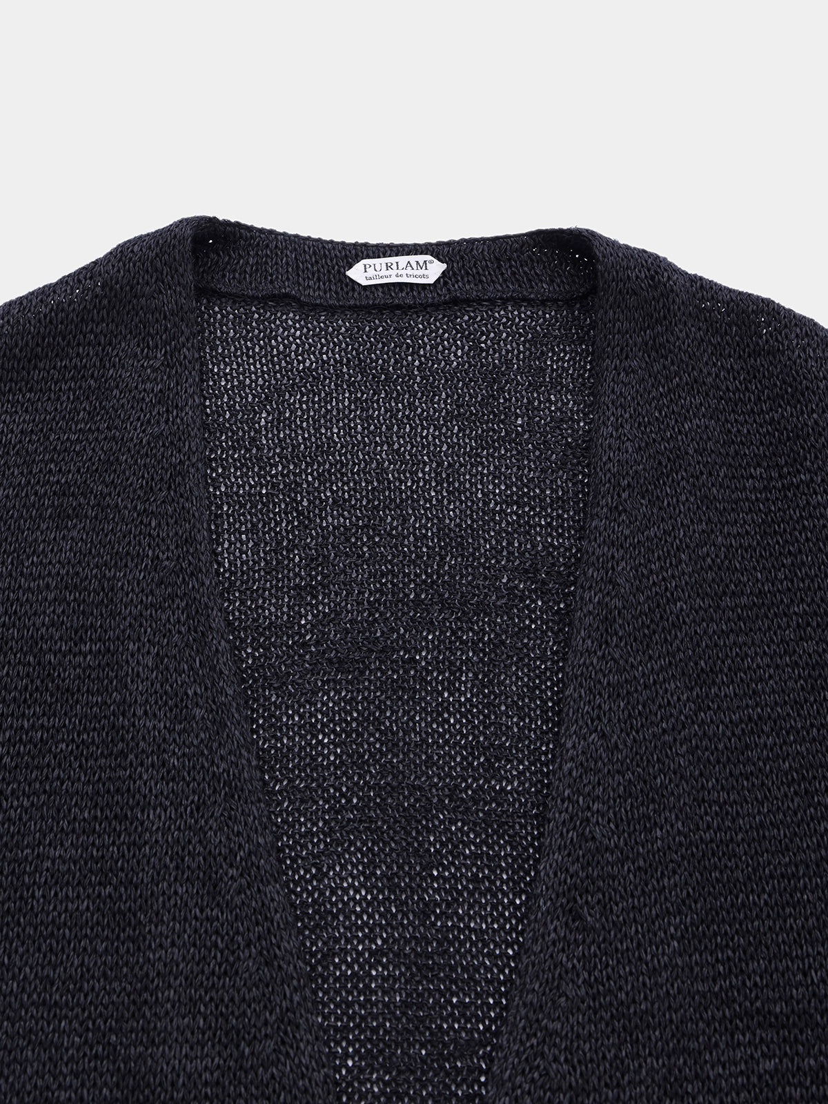 WASHI LOW-GAUGE TENJIKU JACKET (PU126-MJK02) / BLACK – umeda-knit.com