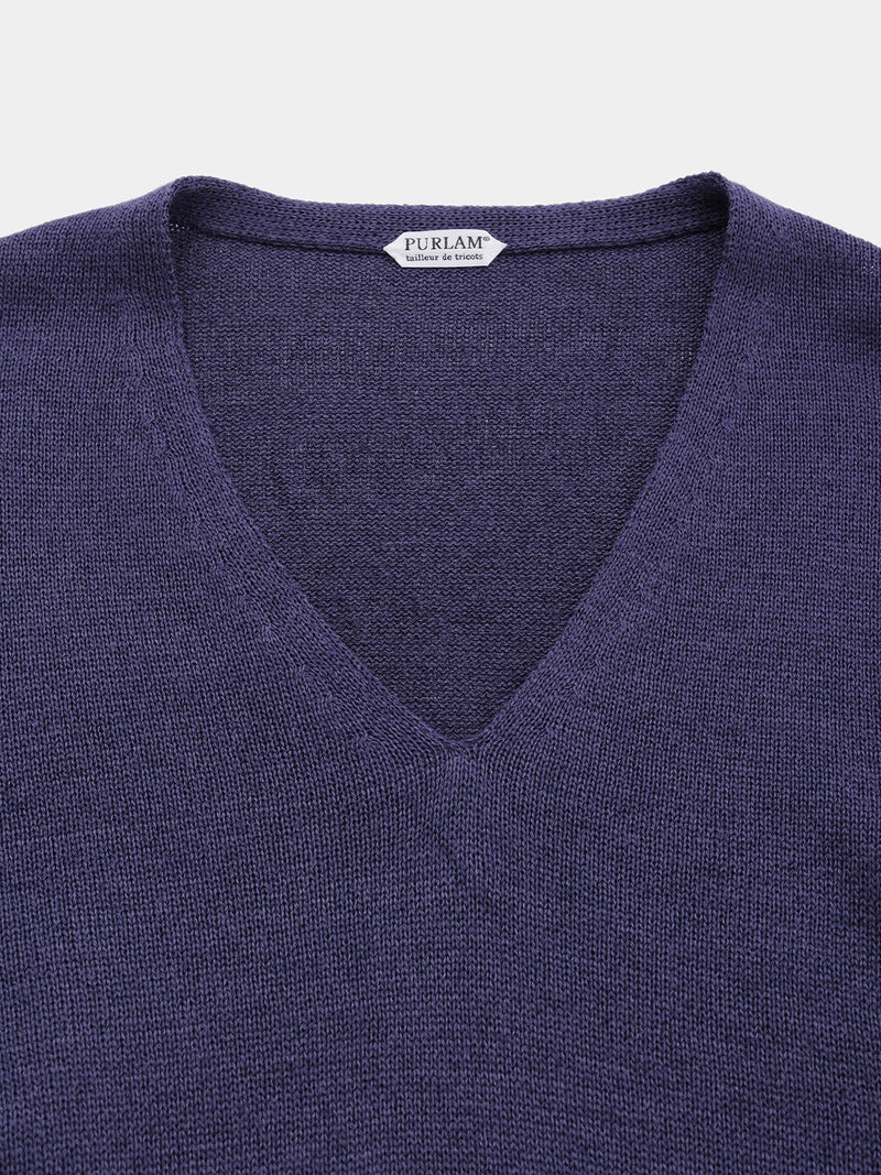 WASHI MIDDLE-GAUGE TENJIKU V-NECK L/S PULLOVER (PU126-MPO04