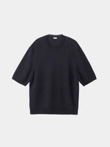WASHI Middle-gauge TENJIKU Crewneck S/S Pullover (PU126-MPO06) / Black