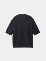 WASHI Middle-gauge TENJIKU Crewneck S/S Pullover (PU126-MPO06) / Black