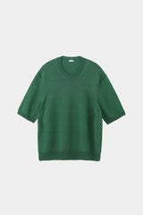 WASHI Middle-gauge TENJIKU Crewneck S/S Pullover (PU126-MPO06) / Green
