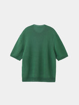 WASHI Middle-gauge TENJIKU Crewneck S/S Pullover (PU126-MPO06) / Green