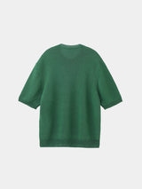 WASHI Middle-gauge TENJIKU Crewneck S/S Pullover (PU126-MPO06) / Green