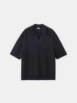 WASHI Middle-gauge TENJIKU S/S Skipper-Polo (PU126-MPO08) / Black