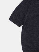 WASHI Middle-gauge TENJIKU S/S Skipper-Polo (PU126-MPO08) / Black
