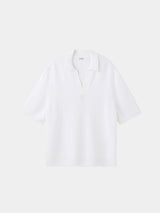 WASHI Middle-gauge TENJIKU S/S Skipper-Polo (PU126-MPO08) / White