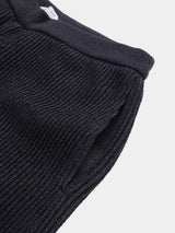 WASHI Middle-gauge AZE Wide Straight Pants (PU126-MPT02) / Black