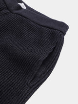 WASHI Middle-gauge AZE Wide Straight Pants (PU126-MPT02) / Black