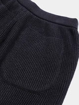 WASHI Middle-gauge AZE Wide Straight Pants (PU126-MPT02) / Black