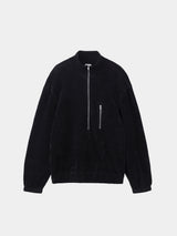CHENILLE HALFZIP KNIT(PU326-MPO02) / BLACK