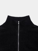 CHENILLE HALFZIP KNIT(PU326-MPO02) / BLACK