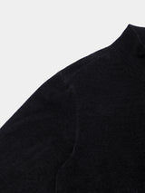 CHENILLE HALFZIP KNIT(PU326-MPO02) / BLACK