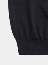 16GG Wool Linen Crew Neck Pullover (UM101-UPO16) / BLACK
