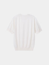 16GG Wool Linen Crew Neck Pullover (UM101-UPO16) / OFF WHITE