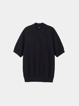 12GG Wool Linen Polo-Shirt (UM101-UPS12) / BLACK