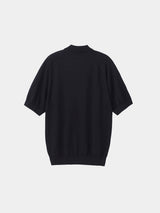 12GG Wool Linen Polo-Shirt (UM101-UPS12) / BLACK
