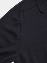 12GG Wool Linen Polo-Shirt (UM101-UPS12) / BLACK