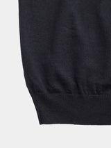 12GG Wool Linen Polo-Shirt (UM101-UPS12) / BLACK