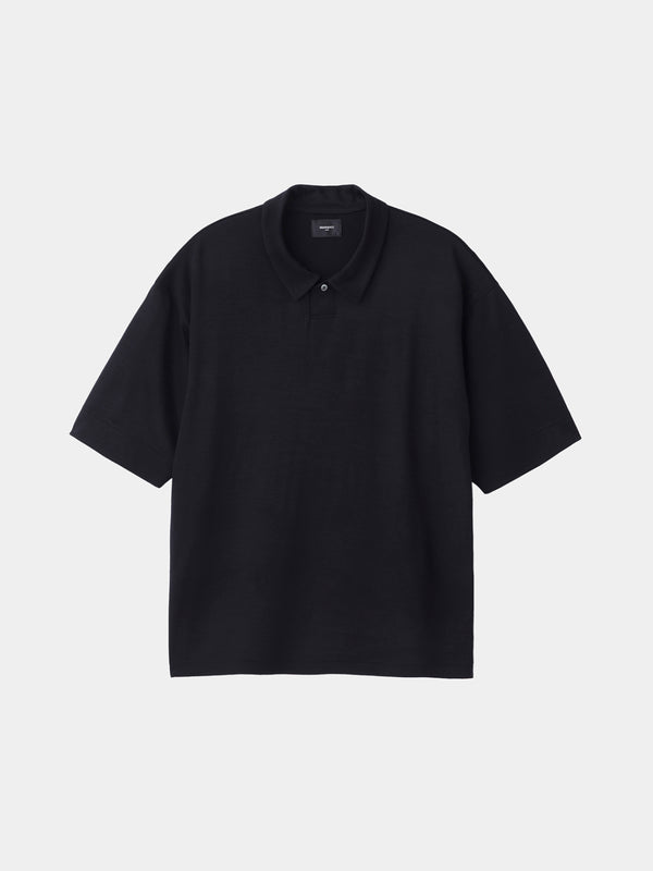 トップス wrapinknot wool POLO-SHIRT / BLACK International Gallery BEAMS（インターナショナルギャラリー ビームス
