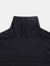 L/S HIGH-NECK PULLOVER (WJ501-MCS09) / BLACK