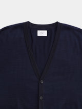 V-NECK CARDIGAN (WJ501-MCS12) / NAVY